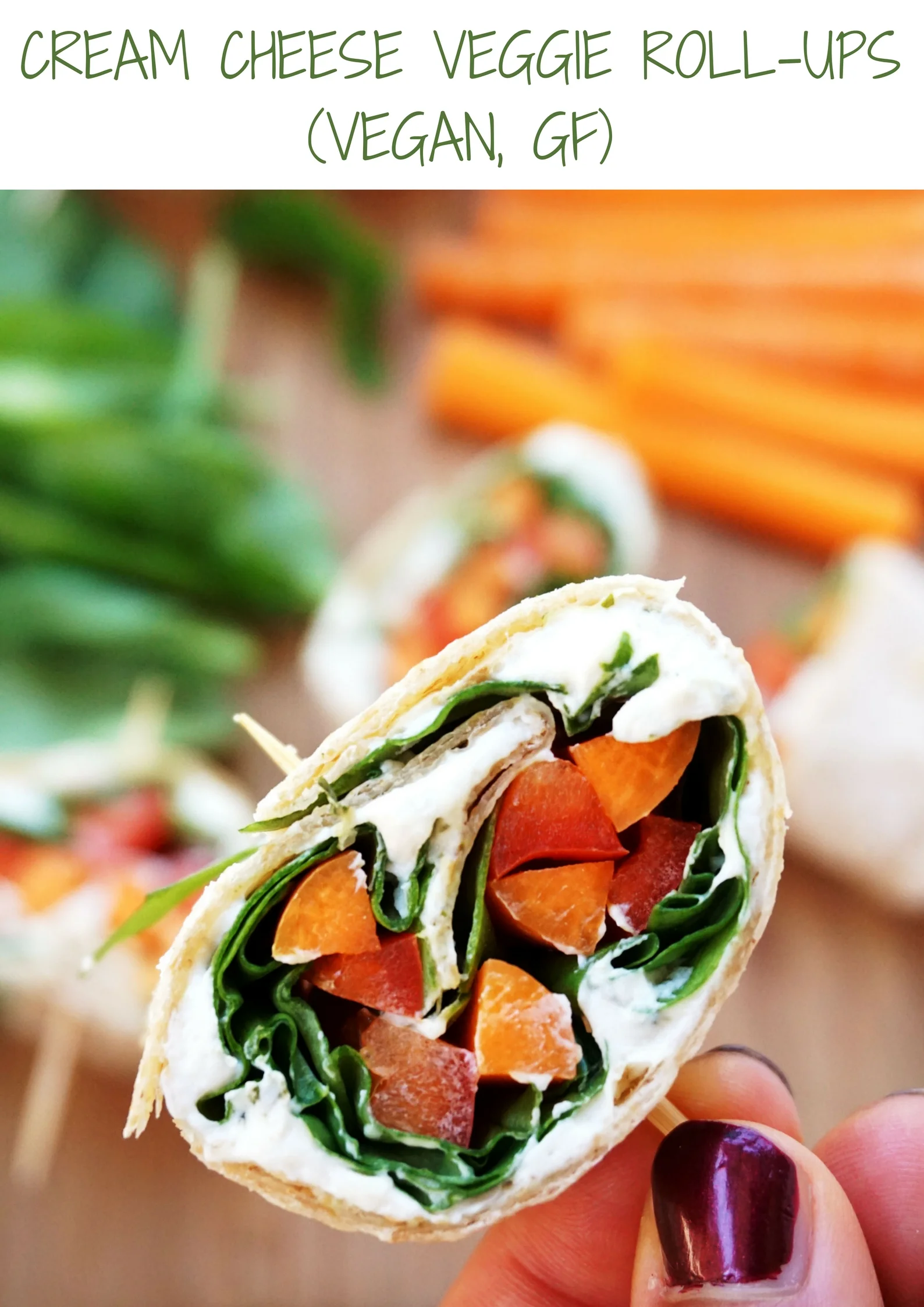 "Cream Cheese" Veggie RollUps (Vegan) — Hungry Haley